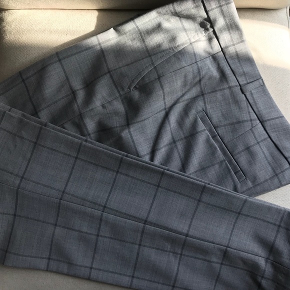 Grey plaid suit pants - Picture 2 of 5